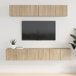 Set di Mobili Porta TV 5 pz Rovere Sonoma in Legno Ingegnerizzato