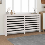 vidaXL Copertura Termosifone Bianca 169x19x84 cm Legno Massello Pino