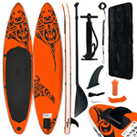 vidaXL Set Tavola Gonfiabile da SUP 305x76x15 cm Arancione