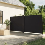 vidaXL Tenda da Sole Laterale Retrattile Nera 160x600 cm