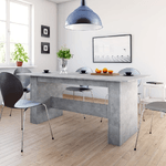 Tavolo da Pranzo Grigio Cemento 180x90x76 cm Legno ingegnerizzato