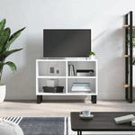 vidaXL Mobile Porta TV Bianco Lucido 69,5x30x50cm in Legno ingegnerizzato