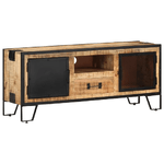 vidaXL Mobile Porta TV 110x31x46 cm in Legno di Mango Grezzo