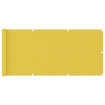 vidaXL Paravento da Balcone Giallo 75x400 cm in HDPE