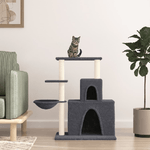 vidaXL Albero per Gatti con Tiragraffi in Sisal Grigio Scuro 83 cm