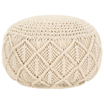 vidaXL Pouf Lavorato a Mano in Macramé 45x30 cm in Cotone