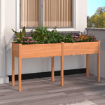 vidaXL Fioriera con Fodera Marrone 161x45x76cm Legno Massello di Abete