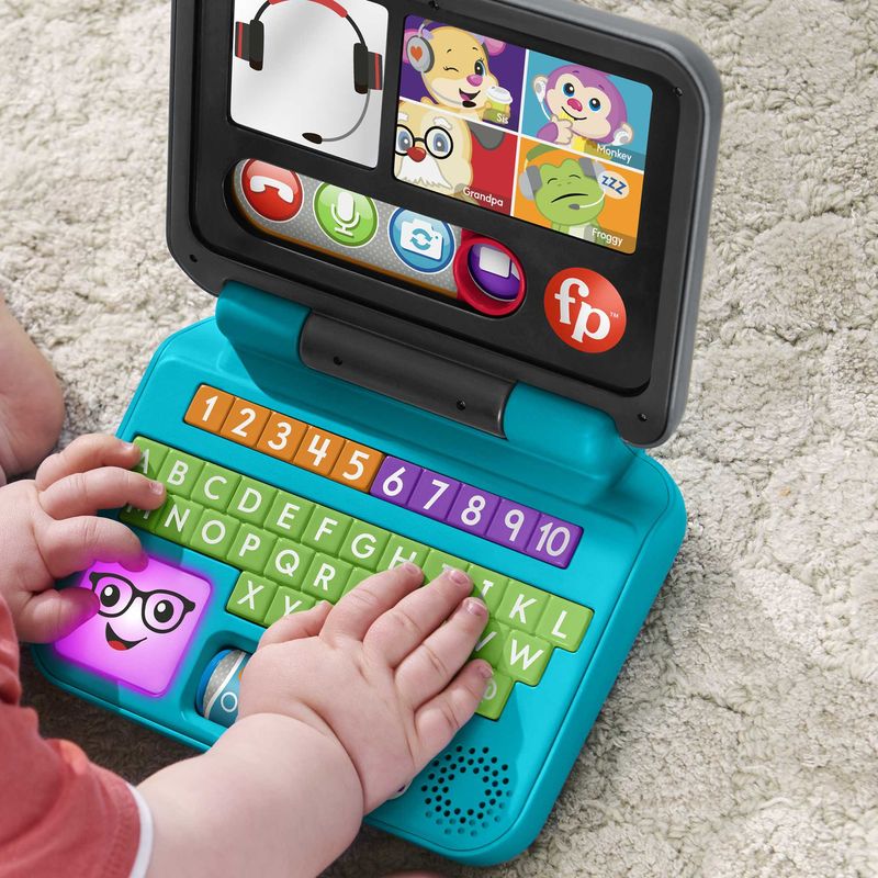 Fisher-Price-Laugh-and-Learn-Ridi-e-Impara-Il-Mio-Primo-Laptop-Edizione-italiana-Giocattolo-Elettronico-con-Contenuti-Educativi-Smart-Stages