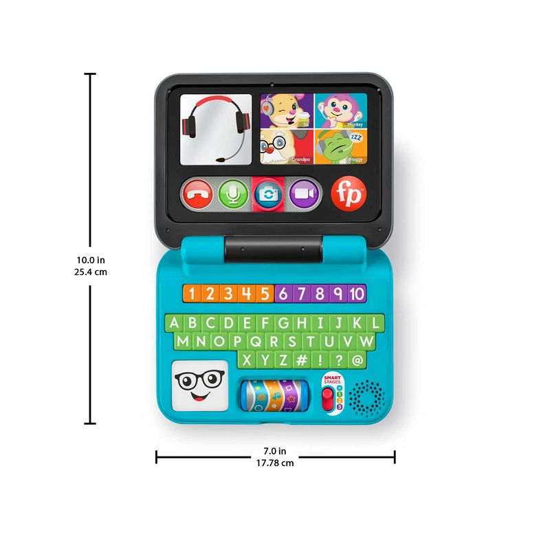 Fisher-Price-Laugh-and-Learn-Ridi-e-Impara-Il-Mio-Primo-Laptop-Edizione-italiana-Giocattolo-Elettronico-con-Contenuti-Educativi-Smart-Stages