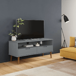 vidaXL Mobile TV MOLDE Grigia 106x40x49 cm in Legno Massello di Pino