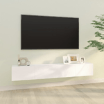 vidaXL Mobili TV da Parete 2 pz Bianchi 100x30x30 cm Legno ingegnerizzato