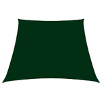 vidaXL Parasole a Vela in Tela Oxford a Trapezio 2/4x3 m Verde Scuro