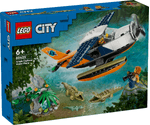 LEGO-City-Idrovolante-dell-Esploratore-della-Giungla-Aereo-Giocattolo-da-Costruire-con-2-Minifigure-3-Action-Figure-di-Coccodrillo-e-una-Rana-Giochi-Creativi-per-Bambini-e-Bambine-da-6-Anni-60425