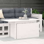 vidaXL Tavolo da Giardino Bianco 100x50x75cm in Legno Massello di Pino