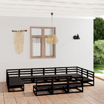 Set Divani da Giardino 13 pz in Legno Massello di Pino