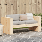 vidaXL Divano da Giardino 2 Posti 134x60x62 cm Legno Massello di Pino