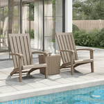 vidaXL Sedie Adirondack da Giardino 2 pz Polipropilene Marrone Chiaro