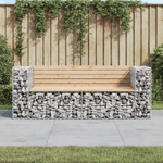 vidaXL Panca Giardino Design Gabbione 184x71x65,5 cm Massello di Pino