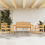 vidaXL Set da Pranzo per Giardino 4 pz in Legno Massello di Teak