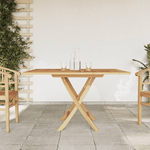 vidaXL Tavolo da Giardino Pieghevole Grigio 120x70x75 cm Massello Teak