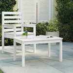 vidaXL Tavolo da Giardino Bianco 82,5x50,5x45 cm Legno Massello Pino