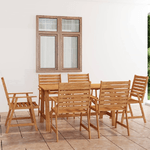 vidaXL Set da Pranzo da Giardino 7 pz in Legno Massello di Acacia