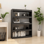 vidaXL Libreria/Divisorio Grigio 100x30x135,5 cm in Legno di Pino