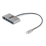 StarTech.com Hub USB-C con Ethernet a 3 porte - Adattatore USB Type-C con 3x USB-A e 1X Ethernet Gigabit