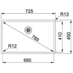 Franke-BXX-210-110-68-Lavello-montato-su-piano-Rettangolare-Acciaio-inossidabile