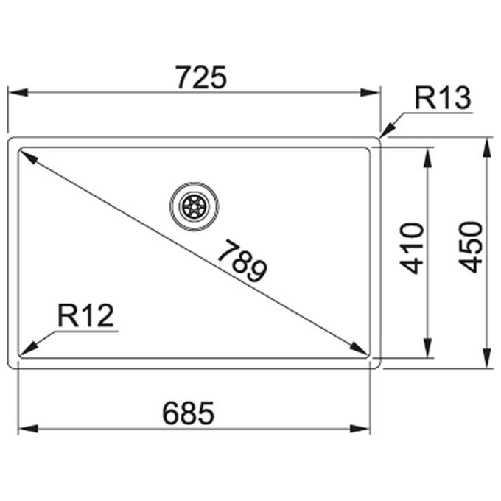 Franke-BXX-210-110-68-Lavello-montato-su-piano-Rettangolare-Acciaio-inossidabile