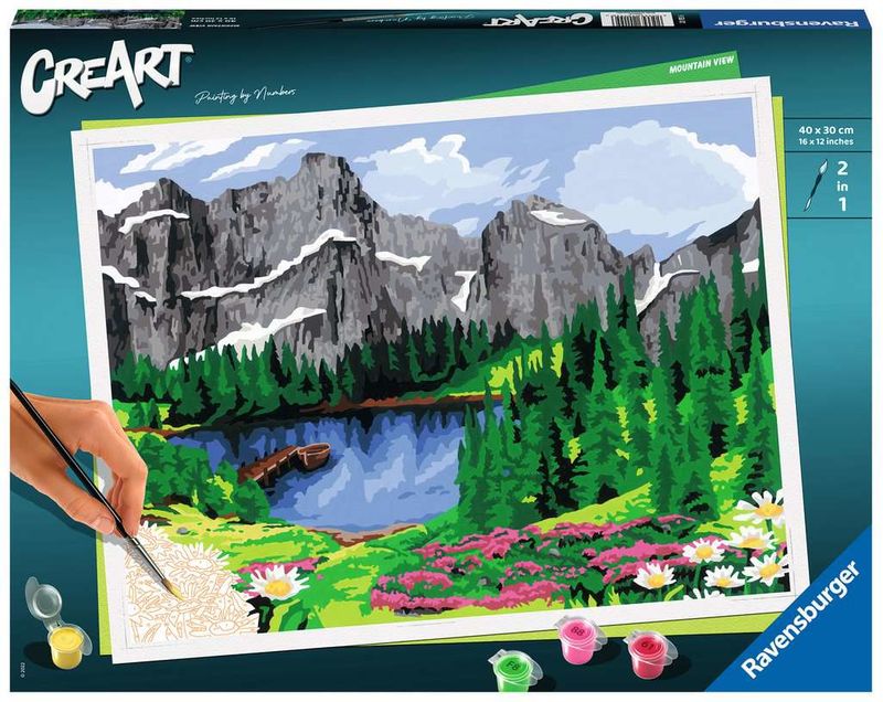 Ravensburger-20155-pagina-e-libro-da-colorare-Colore-per-kit-di-verniciatura-in-base-ai-numeri