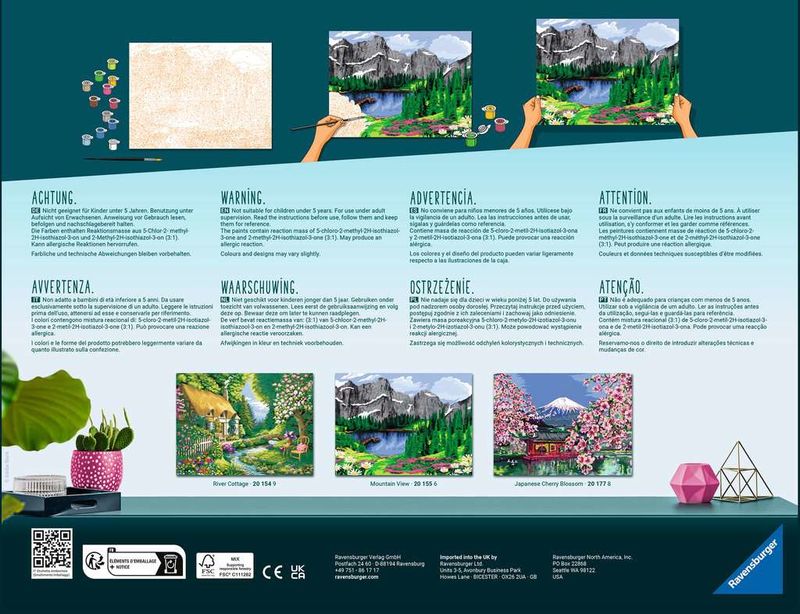 Ravensburger-20155-pagina-e-libro-da-colorare-Colore-per-kit-di-verniciatura-in-base-ai-numeri