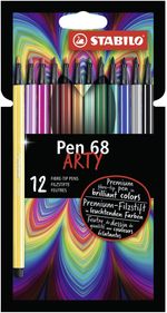 STABILO-Pennarello-Premium---Pen-68---ARTYLine---Astuccio-da-12-con-appendino---12-colori-assortiti