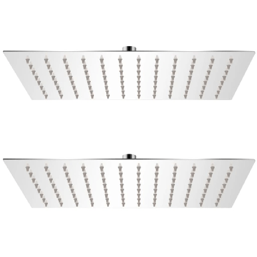 Soffione per Doccia a Pioggia 2 pz Acciaio Inossidabile 20x30cm