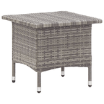 vidaXL Tavolino da Tè Grigio 50x50x47 cm in Polyrattan