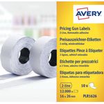 Avery PLR1626 etichetta autoadesiva Etichetta con prezzo Rimovibile Bianco 12000 pz