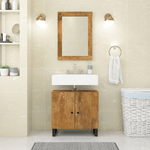 vidaXL Specchio 70x50 cm in Legno Massello di Mango e Vetro