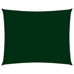 vidaXL Parasole a Vela Oxford Rettangolare 3,5x4,5 m Verde Scuro