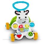 Fisher Price Mattel Zebra Primi Passi Spingibile, Giocattolo Elettronico Educativo con Musica e Suoni