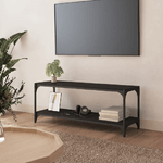 vidaXL Mobile Porta TV Nero 100x33x41cm in Legno ingegnerizzato e Acciaio