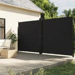 vidaXL Tenda da Sole Laterale Retrattile Nera 220x600 cm