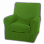 CAVALIERI COPPIA COPRICUSCINI COPRISEDUTA ELASTICIZZATO 1 POSTO POLTRONA LINEA JOLIE ESTENSIBILE DA 50 A 65CM Colore VERDE