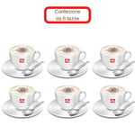 Illy set 6 tazze da cappuccino o latte macchiato con piattini