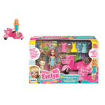 RONCHI SUPERTOYS SRL- Bambola Evelyn C/Scooter 11246 Barbie Accessori, Multicolore