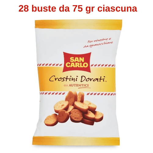San carlo crostini dorati gli autentici 28 buste da 75 gr