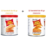 San carlo chips dore' classico e gusto vivace 24 barattoli da 45 gr