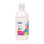 Bottiglia Tempera Milan 500ml - Tappo Dispenser - Asciugatura Rapida - Miscelabile - Colore Bianco