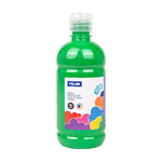 Bottiglia Tempera Milan 500ml - Tappo Dispenser - Asciugatura Rapida - Miscelabile - Colore Verde Chiaro