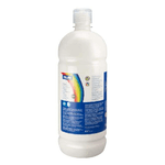 Bottiglia Tempera Milano 1000ml - Tappo Dispenser - Asciugatura Rapida - Miscelabile - Colore Bianco