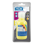 Bottiglia Tempera Milan 125 ml - Tappo Dispenser - Asciugatura Rapida - Miscelabile - Colore Giallo Limone